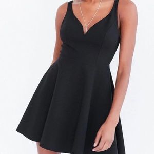 Black Dress - strong V-Neck line